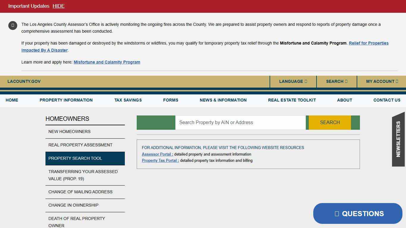 Assessor - Property Search